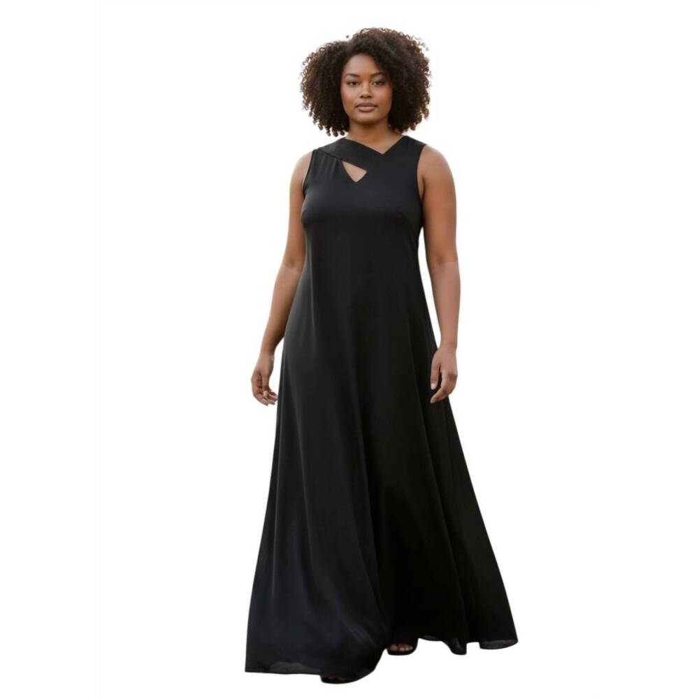 NEW DIOMI sleeveless silk dress in black